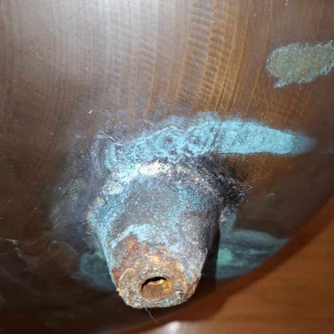 伝統工芸　工芸美術　大火鉢　丸火鉢　銅製火鉢　大型火鉢　 銅製　銅器　古銅