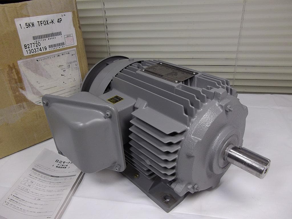 日立モートル 三相440V 60Hz防爆モーター TFOX-K 1.5KW 4P