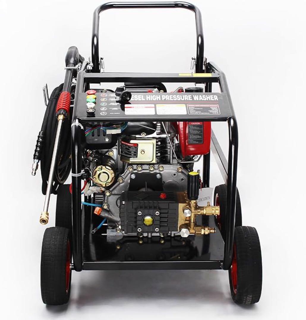 エンジン高圧洗浄機 キーで起動 ディーゼル燃料 エンジン式高圧洗浄機