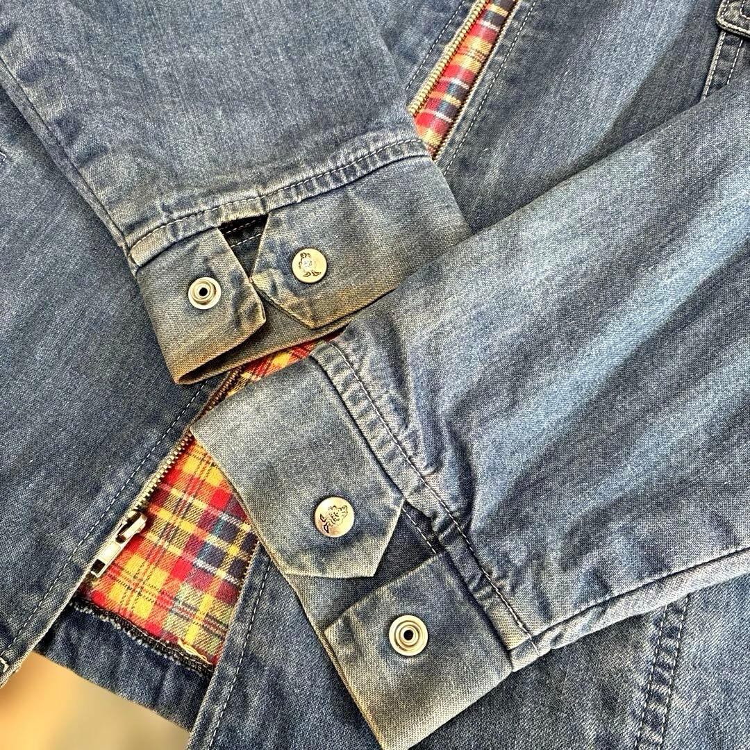BIRDWELL デニムジャケット チェック柄L. MADE IN U.S.A.
