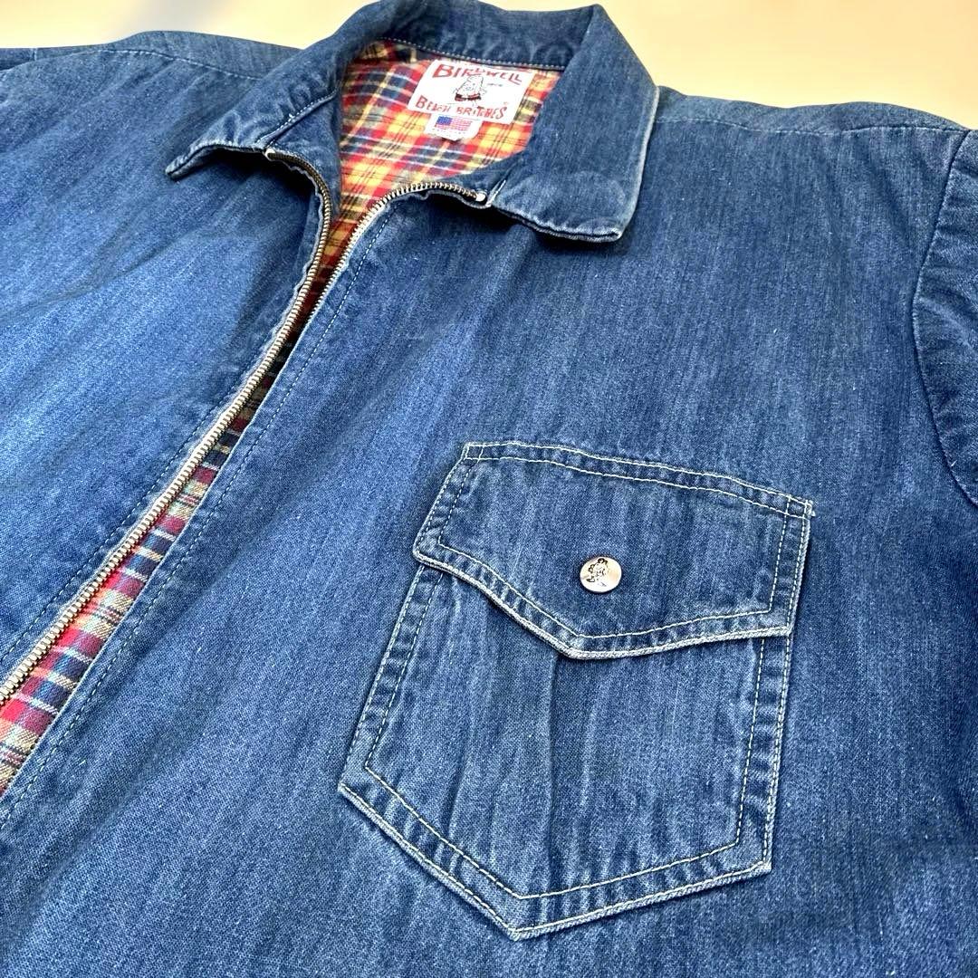 BIRDWELL デニムジャケット チェック柄L. MADE IN U.S.A.