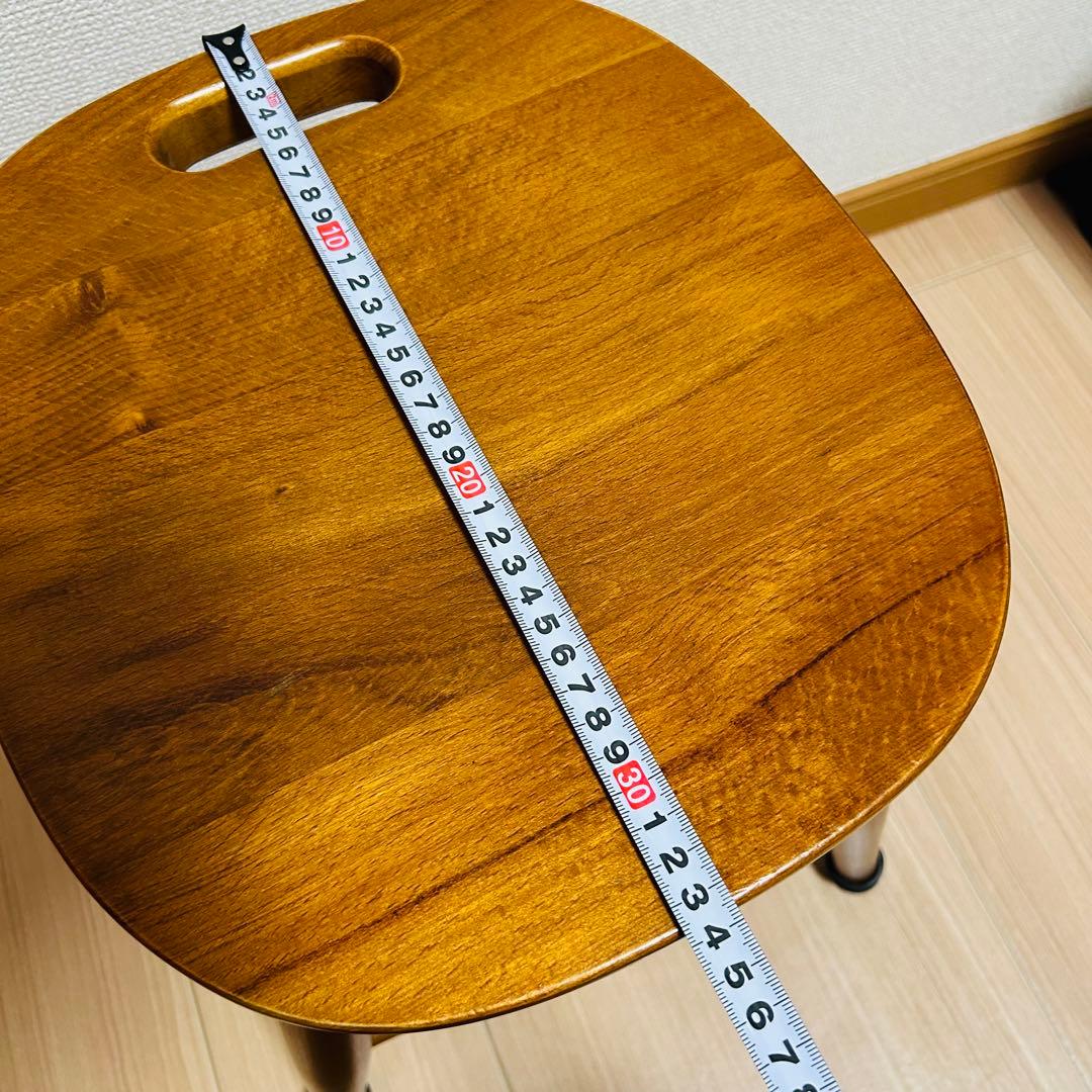 飛騨産業　木製スツール 持ち手付き 椅子 チェア　キツツキマーク　191263