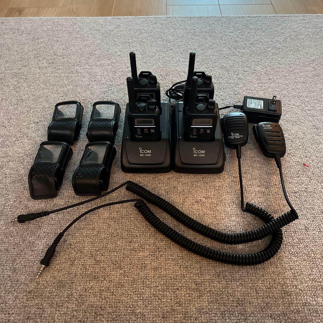 ICOM IC−4350 4台セット スピーカーマイク2個、充電器付き