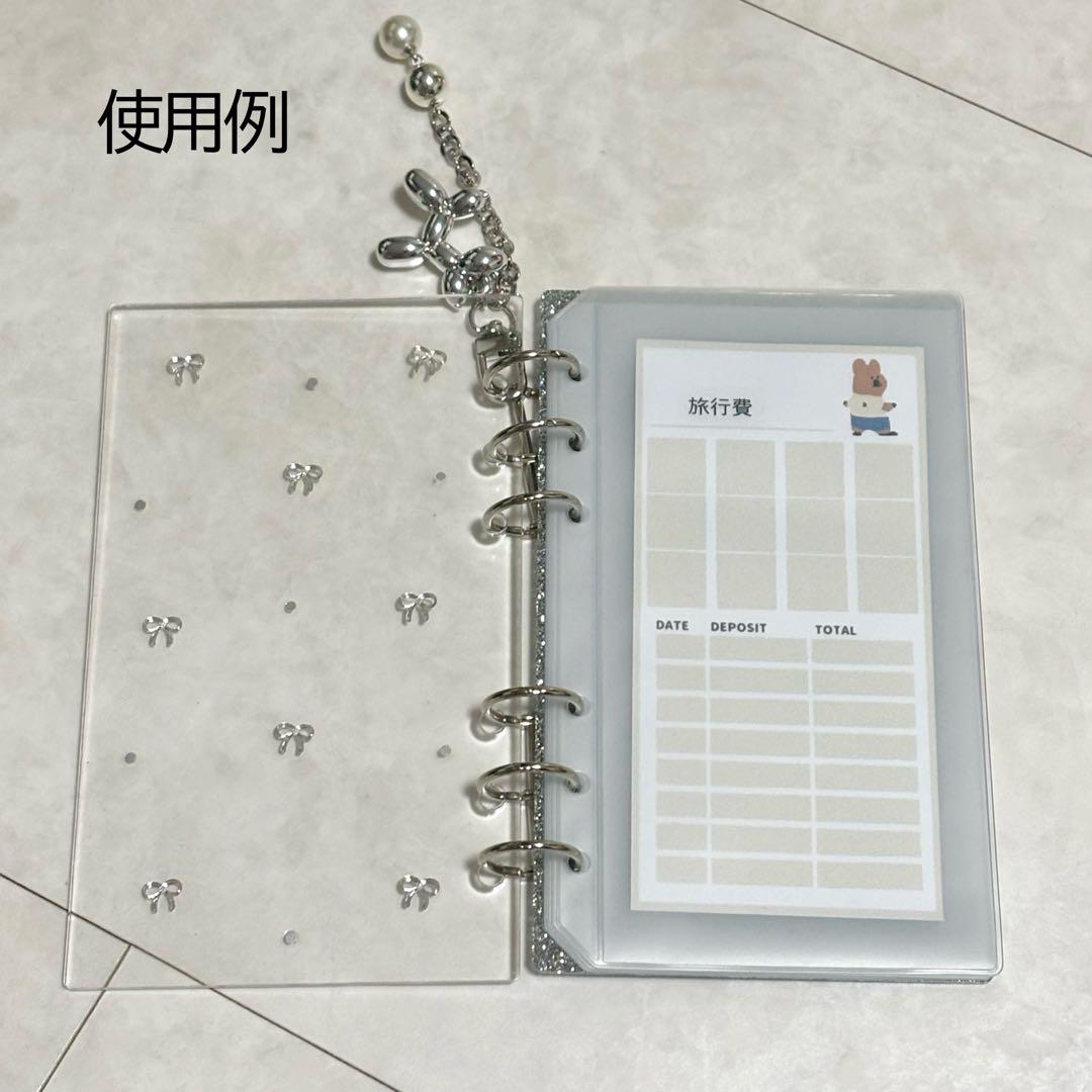 ✨milk⭐ ✨A6 アクリルレジンバインダー　リング付き　4点