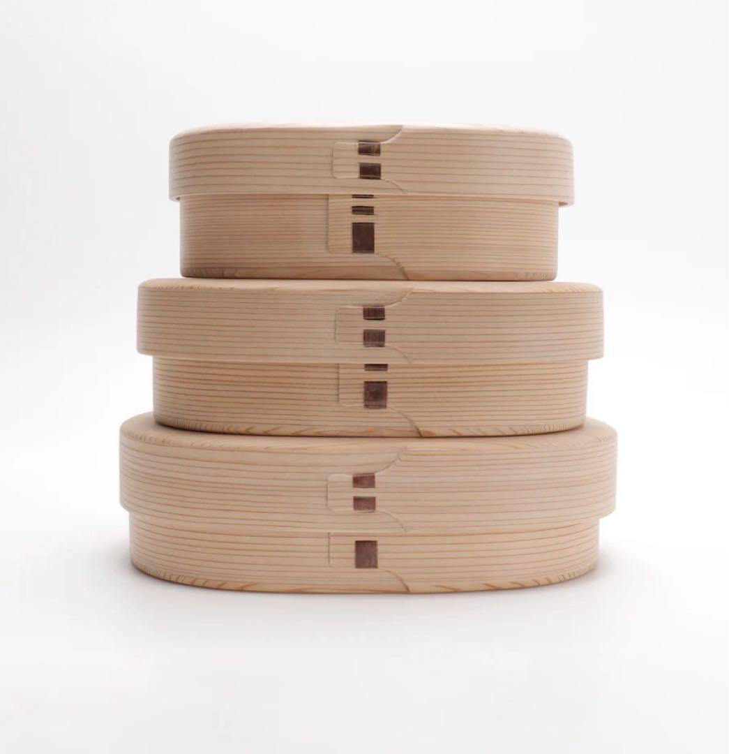 柴田慶信　白木お弁当箱　大　曲げわっぱ