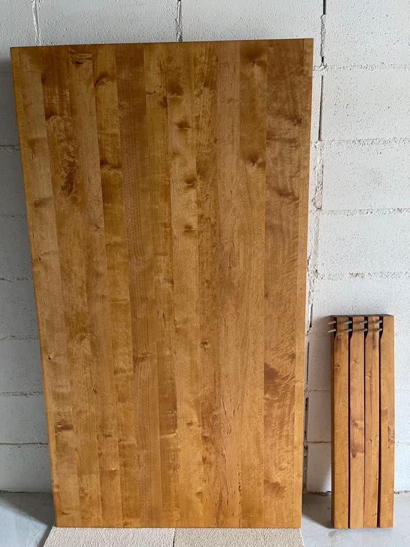 美品　MUJI 無印良品　オーク無垢材　ダイニングテーブル　引出し付