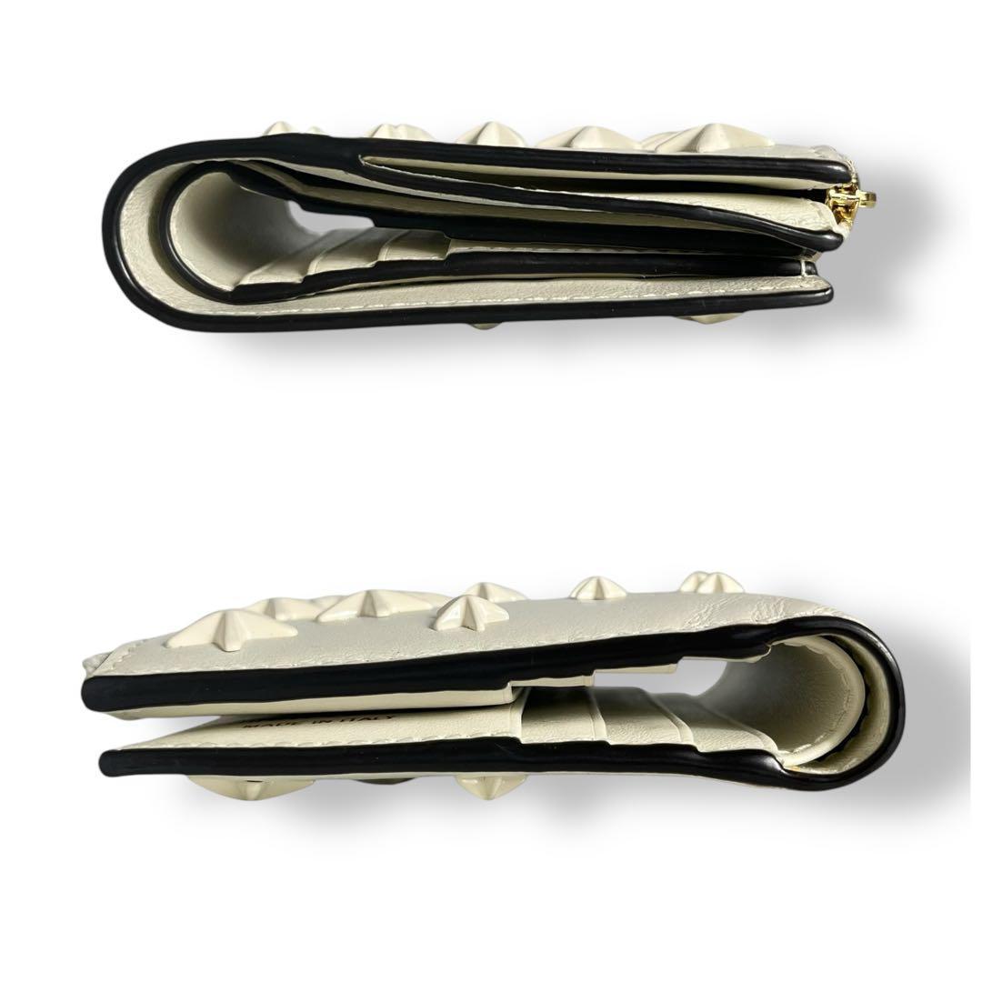 極美品✨ 付属品付き ジミーチュウ 二つ折り財布 ハンニ スタースタッズ 白