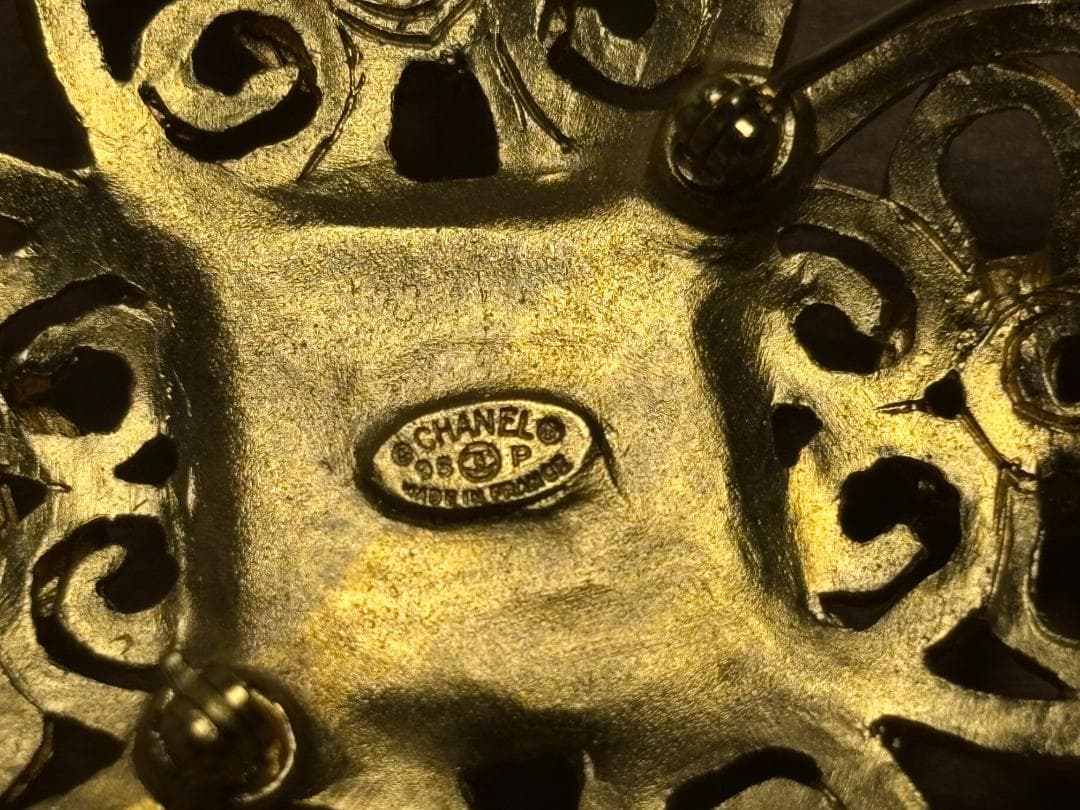 シャネル★CHANEL★ブローチ★ココマーク★1995年★GP★ゴールド
