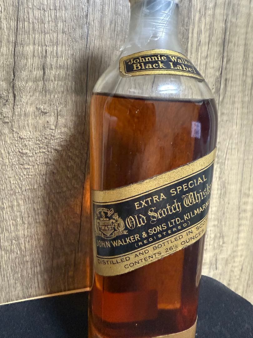 超希少 1950年 栗鼠紋章・コルクキャップ ジョニーウォーカーブラックラベル