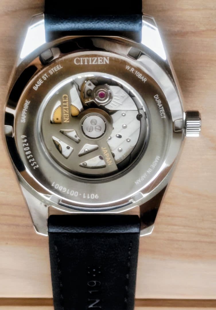 CITIZEN 銀箔漆文字板モデル 自動巻き時計