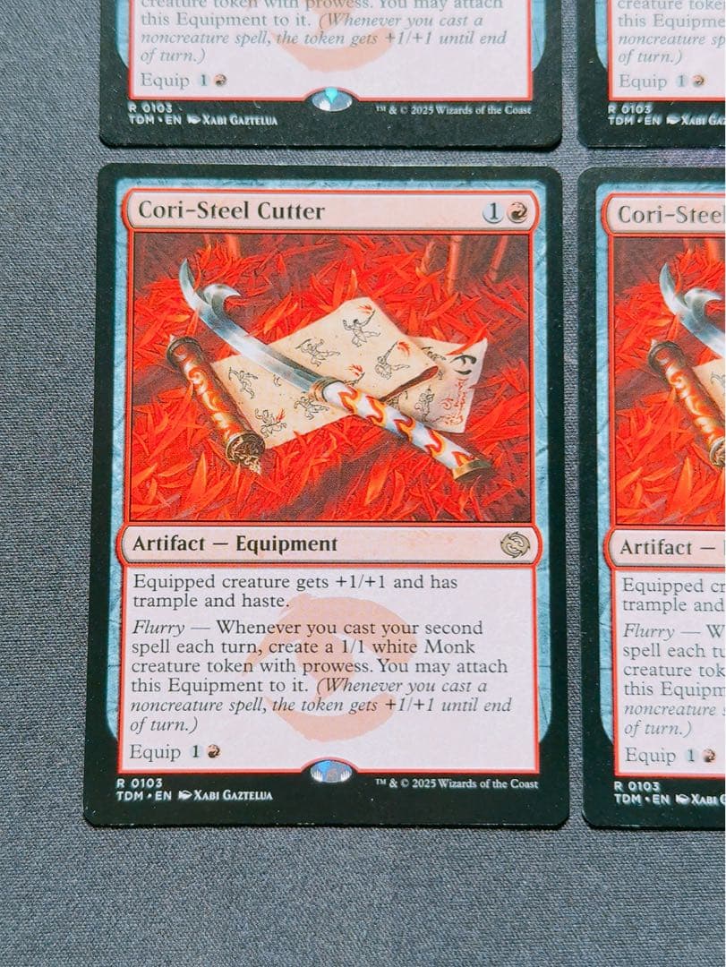 コーリ鋼の短刀　英語　4枚セット