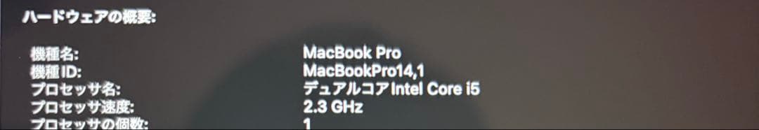 MacBook Pro 13インチ Core i5 8GB 128GB 箱あり