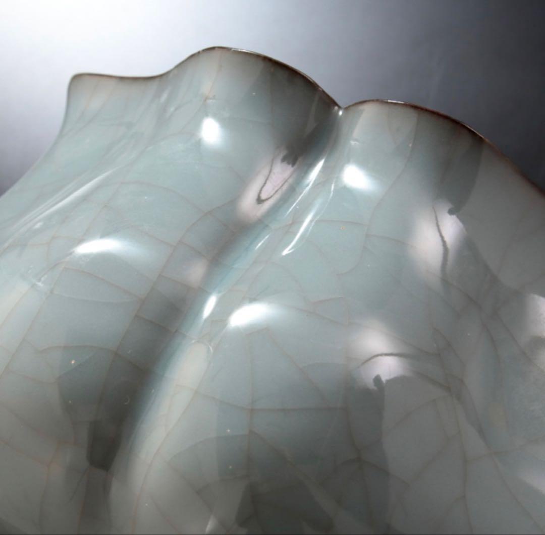 川瀬忍 青磁水指 茶道具 本物保証