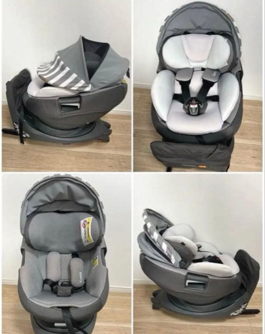 コンビcombi チャイルドシート 新生児　グレーTHE S Air