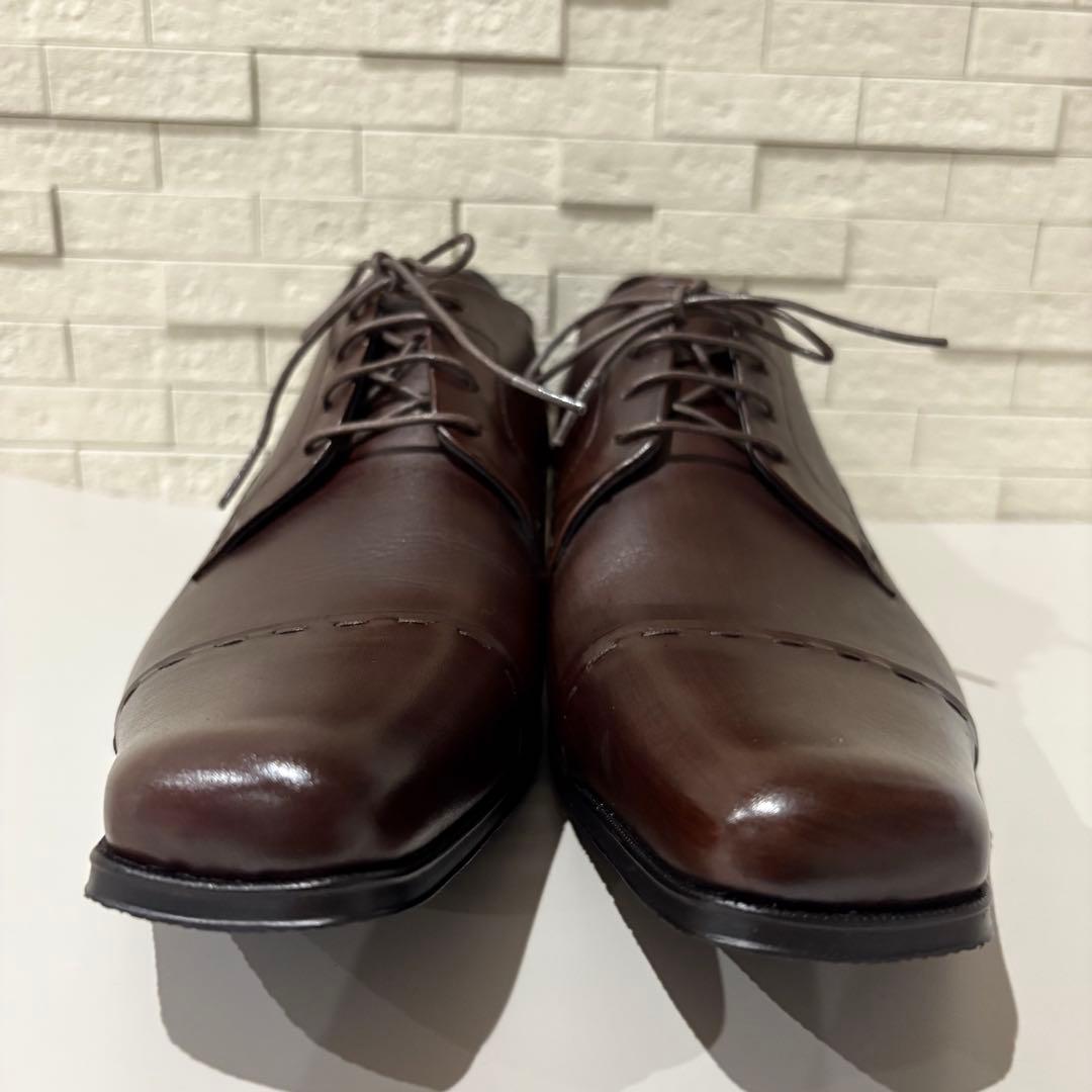 極美品　キャサリンハムネット 本革 レザー ビジネスシューズ 26cm ブラウン
