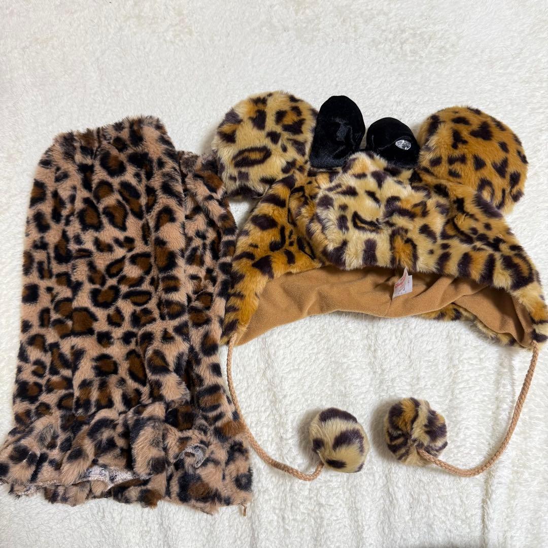 ディズニーヒョウ柄ファンキャップ レッグウォーマー