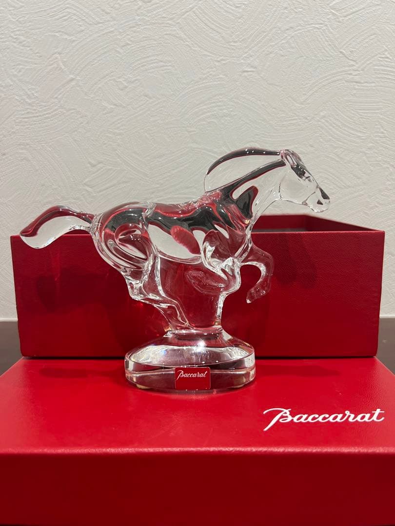 Baccarat クリスタルガラス 馬の彫刻 専用ボックス付き