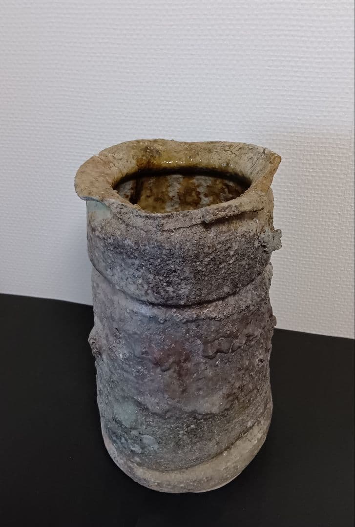 【茶道具】花入れ 信楽焼 杉本貞光 作