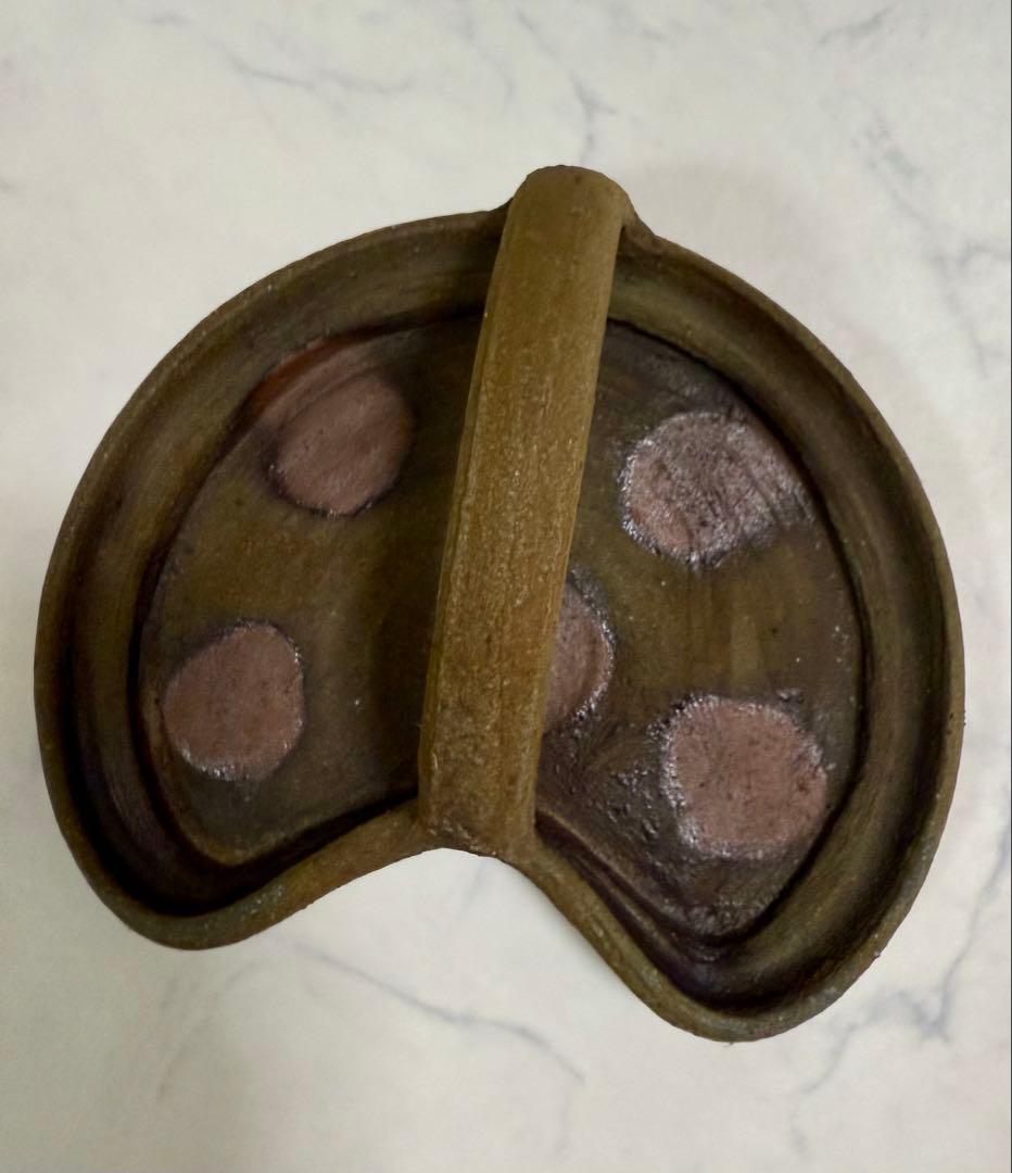 大森礼二　備前手鉢　共箱、共布、しおり