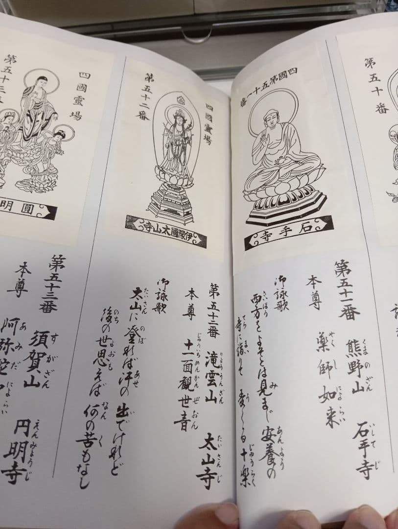 四国霊場八十八ヶ所本尊御影帳御影貼付済第１番札所〜第８８番札所昭和レトロ当時物