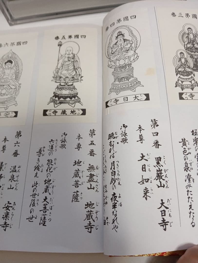 四国霊場八十八ヶ所本尊御影帳御影貼付済第１番札所〜第８８番札所昭和レトロ当時物