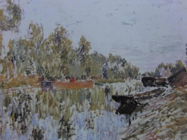 アルフレッド・シスレー 、Alfred Sisley、モレ近くのロワン川岸