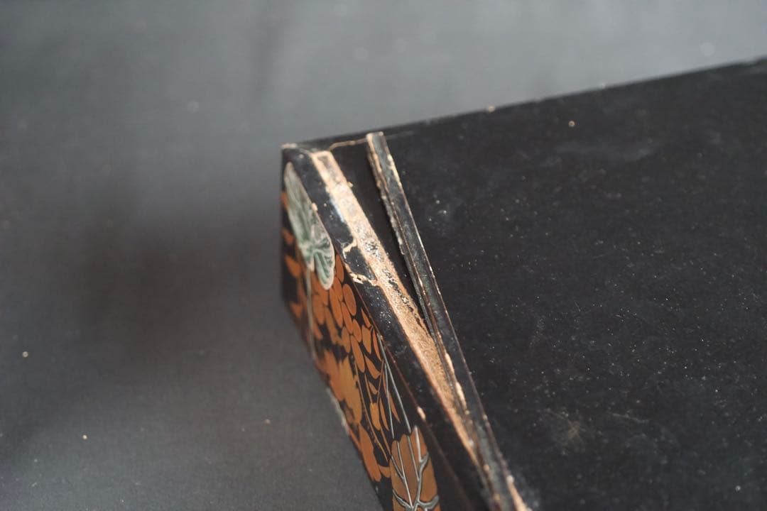 螺鈿細工 蒔絵 木製 五段 重箱 共箱 二枚蓋 時代品 青貝 検) 漆器 輪島塗