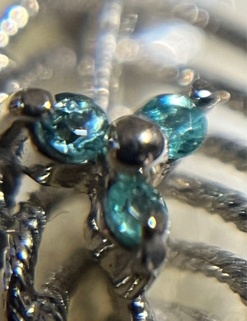 霧中島　パライバトルマリン　リーフピアス　ソーティング