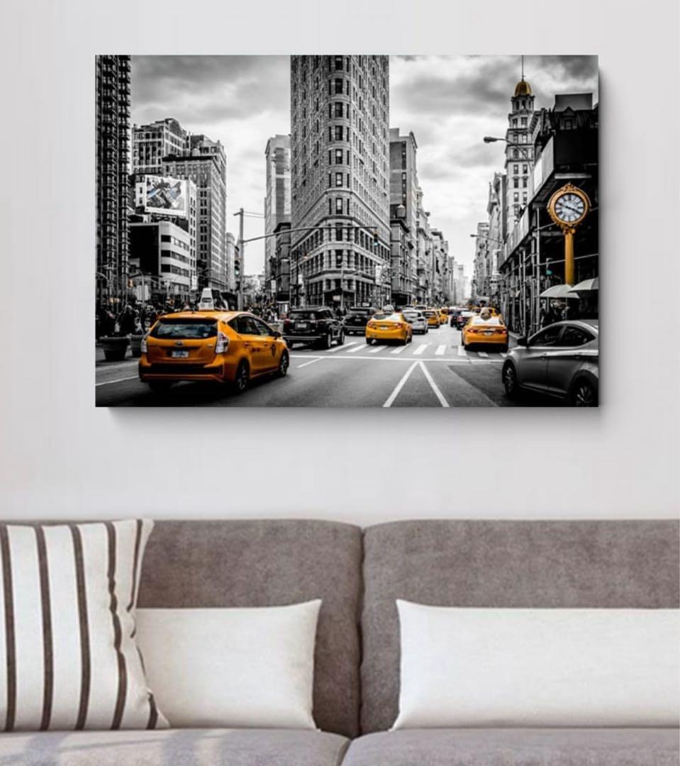 マンハッタンニューヨークファブリックパネルキャンパスアート70cm×50cm