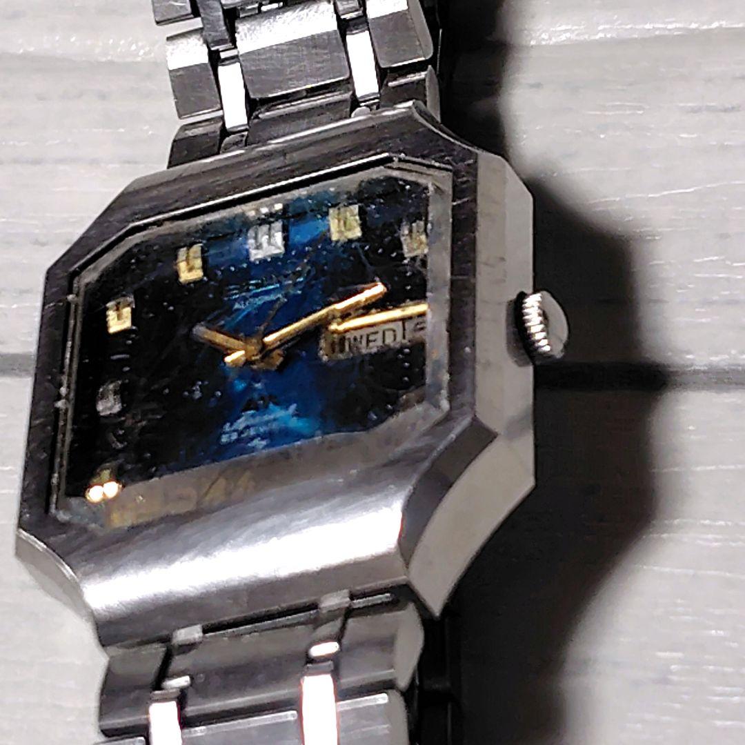 サ*ー様 SEIKO LM Special 自動巻き腕時計 角型 青色