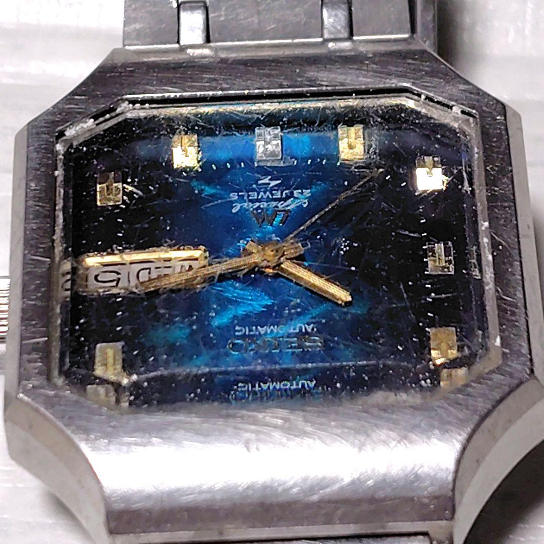 サ*ー様 SEIKO LM Special 自動巻き腕時計 角型 青色