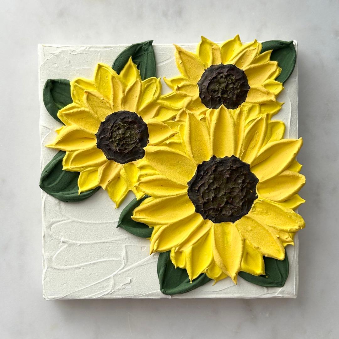 ひまわり 絵画原画 アクリル画テクスチャーアート