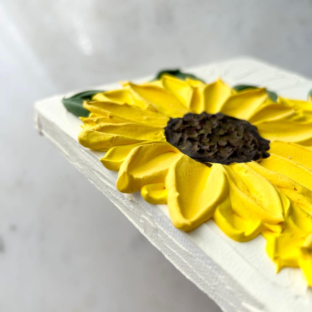 ひまわり 絵画原画 アクリル画テクスチャーアート