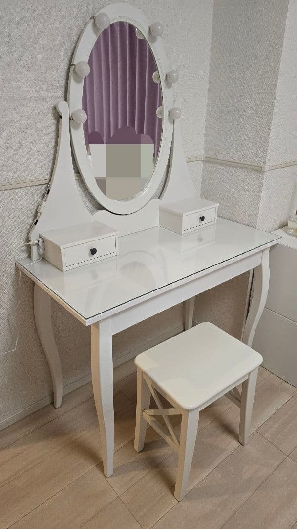 ホワイト ドレッサー・鏡台 イケアIKEA