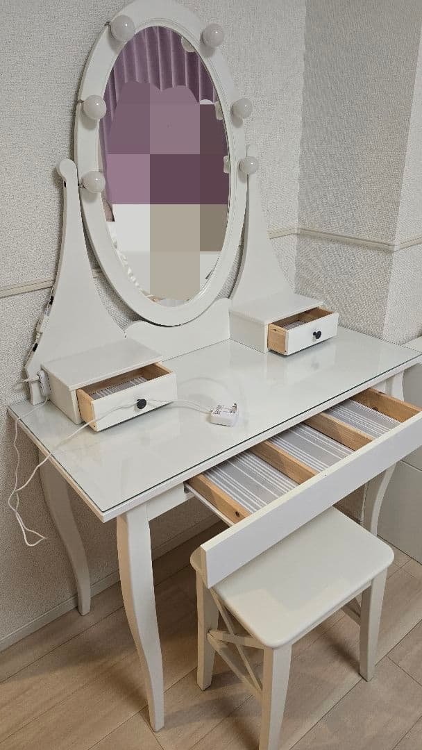 ホワイト ドレッサー・鏡台 イケアIKEA