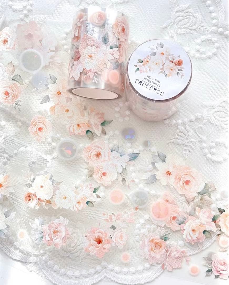 ggaggong マスキングテープ8個セット 花 コラージュ素材 装飾