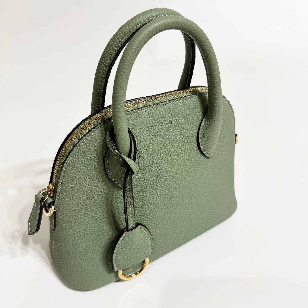 れい 様　ボナベンチュラ　エマ　ミニ　2wayショルダーバッグ　グリーン　レザー