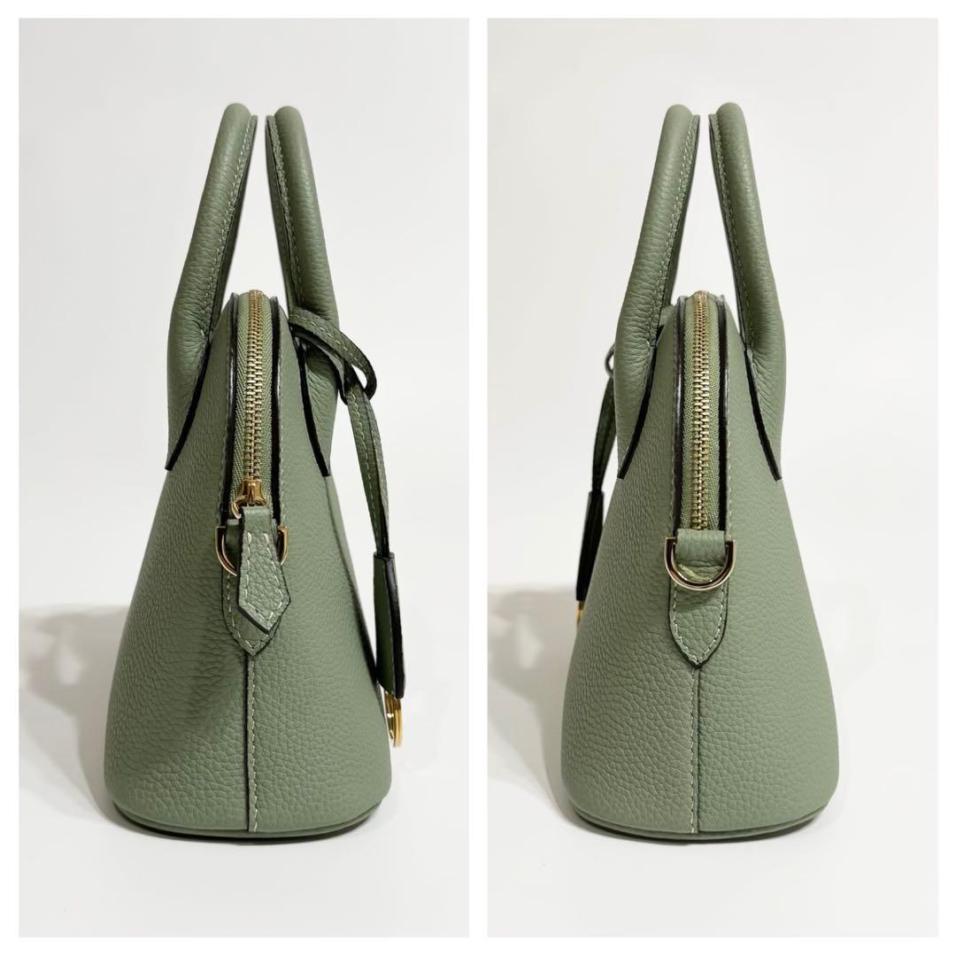 れい 様　ボナベンチュラ　エマ　ミニ　2wayショルダーバッグ　グリーン　レザー