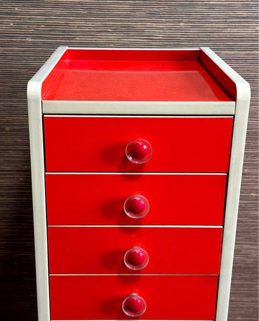 レトロポップ　カラーチェスト　シェルフ　たんす　10段　飾り棚　スペースエイジ