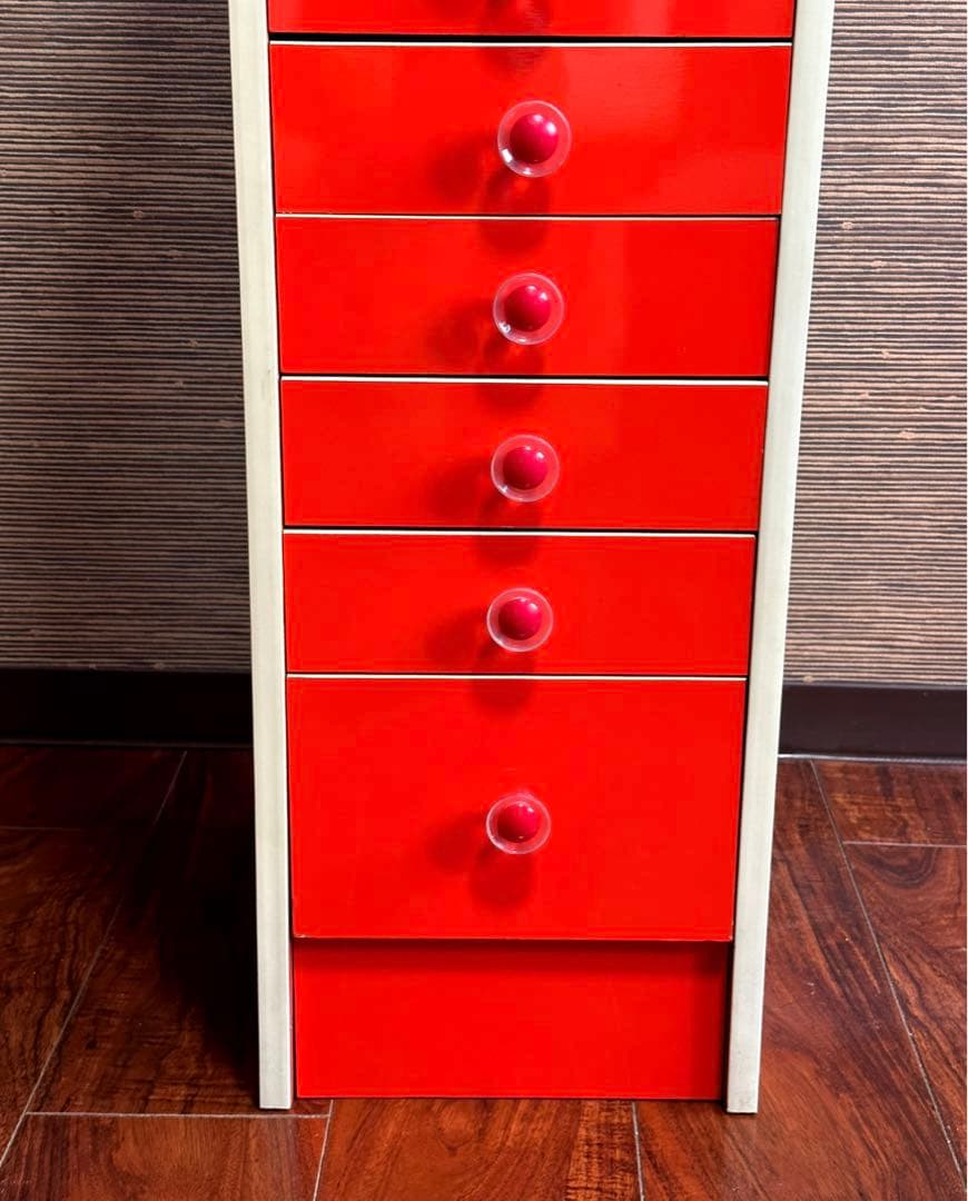 レトロポップ　カラーチェスト　シェルフ　たんす　10段　飾り棚　スペースエイジ