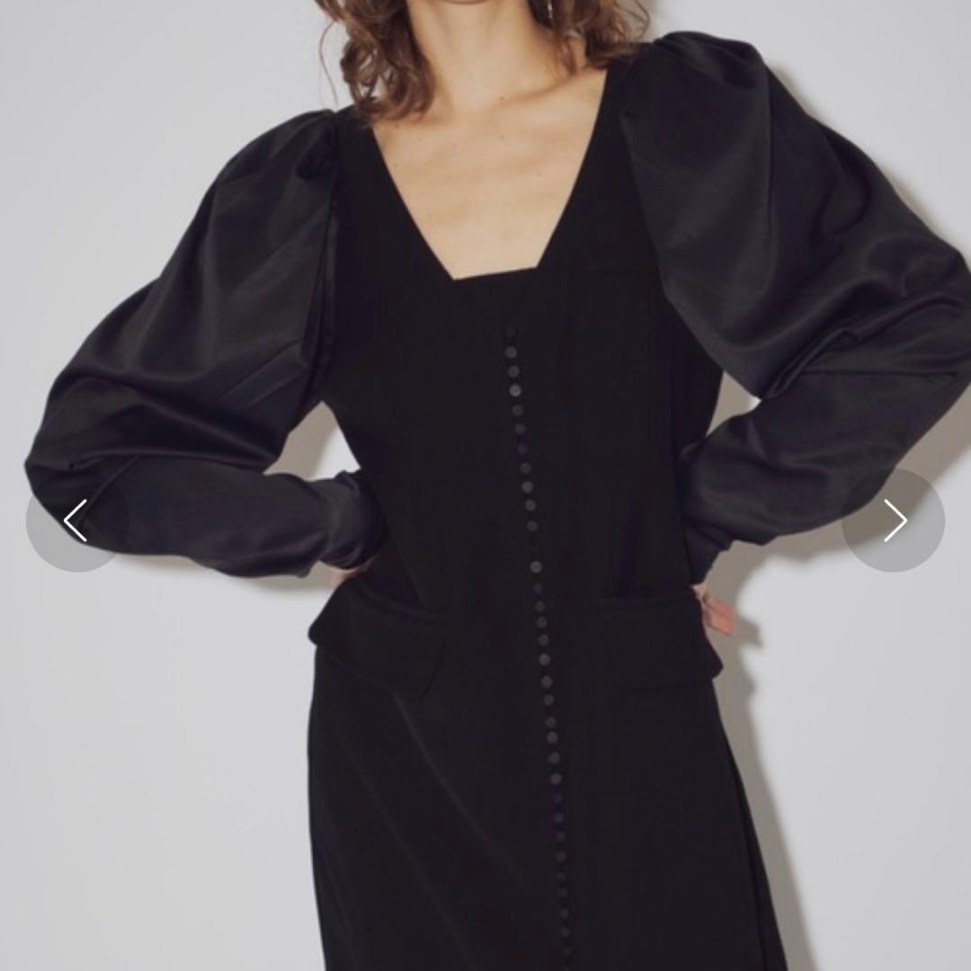 【未使用タグ付】LA BELLE ETUDE Vネッククラシカルドレス