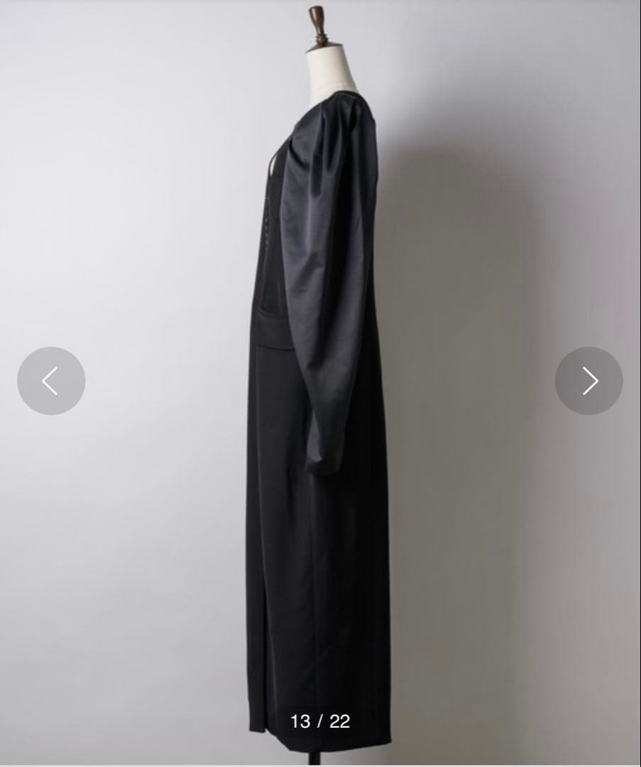 【未使用タグ付】LA BELLE ETUDE Vネッククラシカルドレス