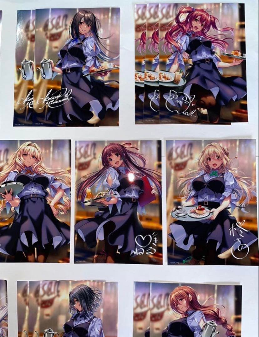 ピロ水 はにかみ彼女 はにかみカフェ ウェイトレスver. ブロマイド 全種