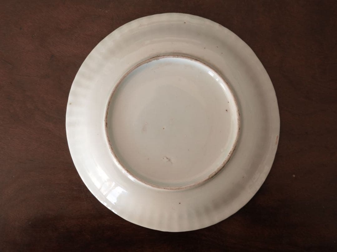 江戸中期〜後期　古伊万里　色絵　金彩　栗文　鎬　皿　5客　銘々皿　バラ売り可能