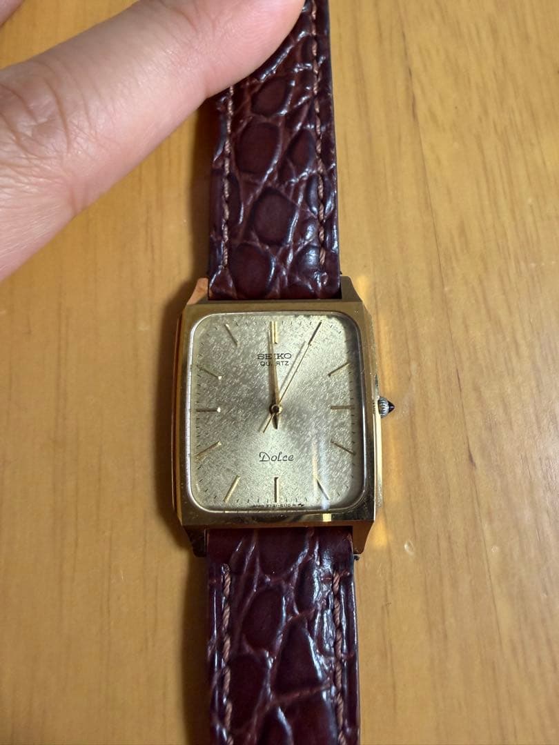 セイコーDolce 腕時計 スクエア ゴールド タンク クォーツ