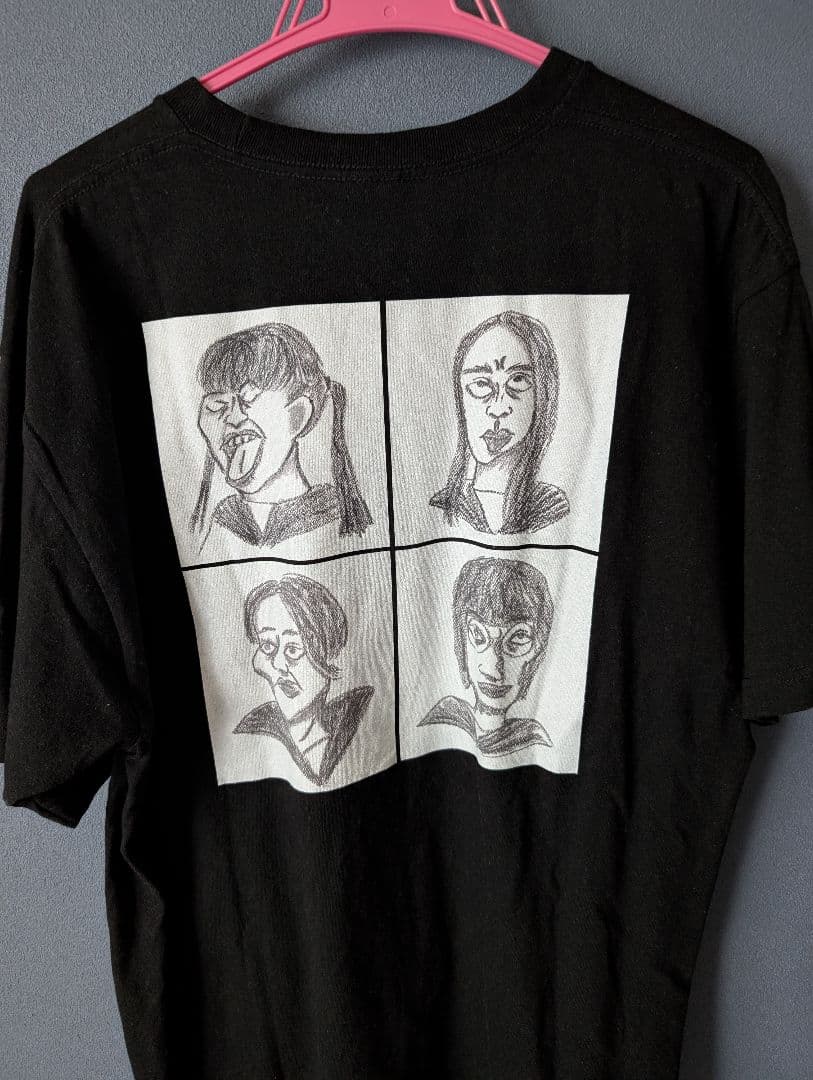 新しい学校のリーダーズ　公式2018年頃の貴重な ＴシャツXL 顔イラスト