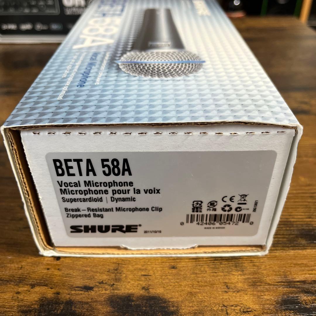 SHURE BETA 58A ダイナミックマイク 専用ケース付き