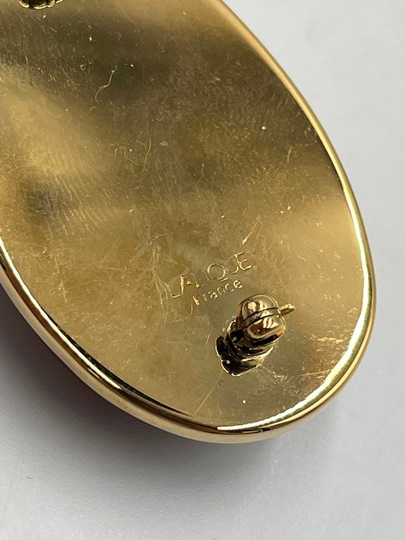 ラリック Lalique 琥珀　ブローチ