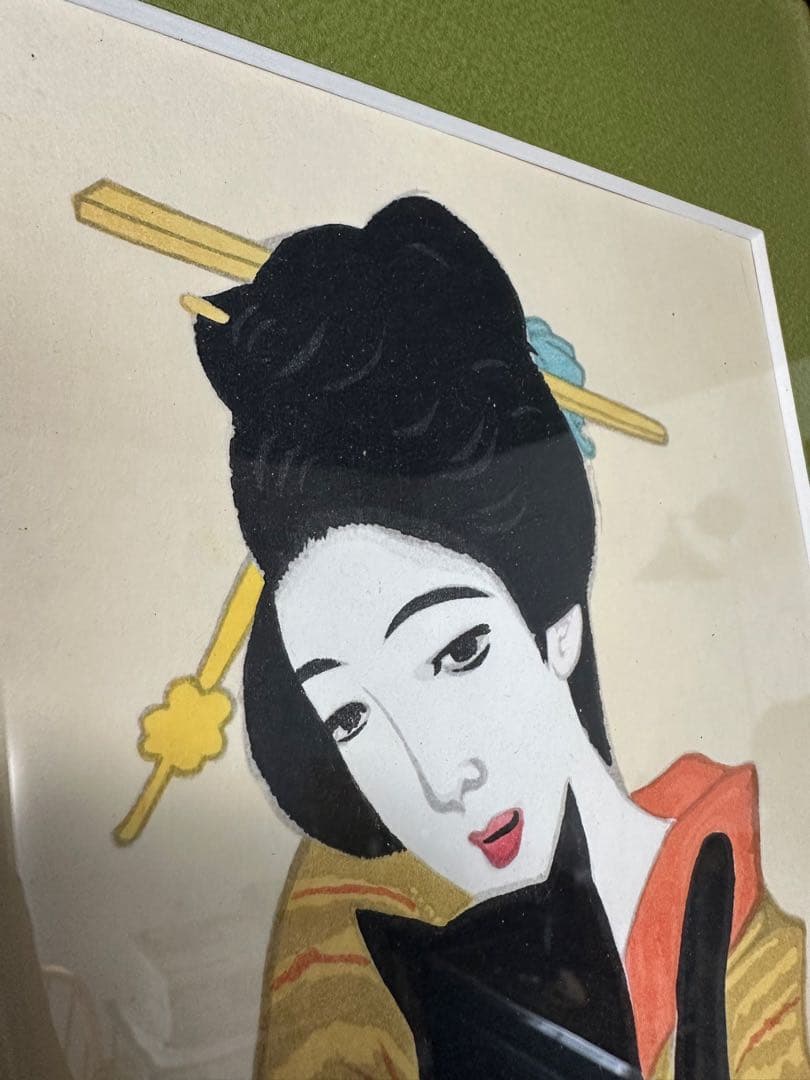 竹久夢二　黒船屋　木版画　版画　リトグラフ　66×32cm アート