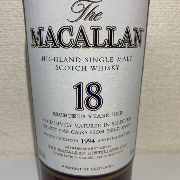 稀少マッカラン 18年 1994 旧ボトル　700ml 正規